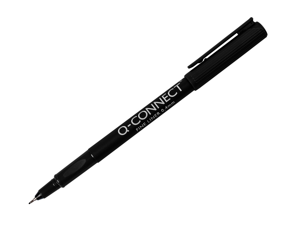 Marcador q-connect ponta de fibra fine liner preto 0.4 mm (10 unidades) ( Imagem 2 de 3 ) - Preview