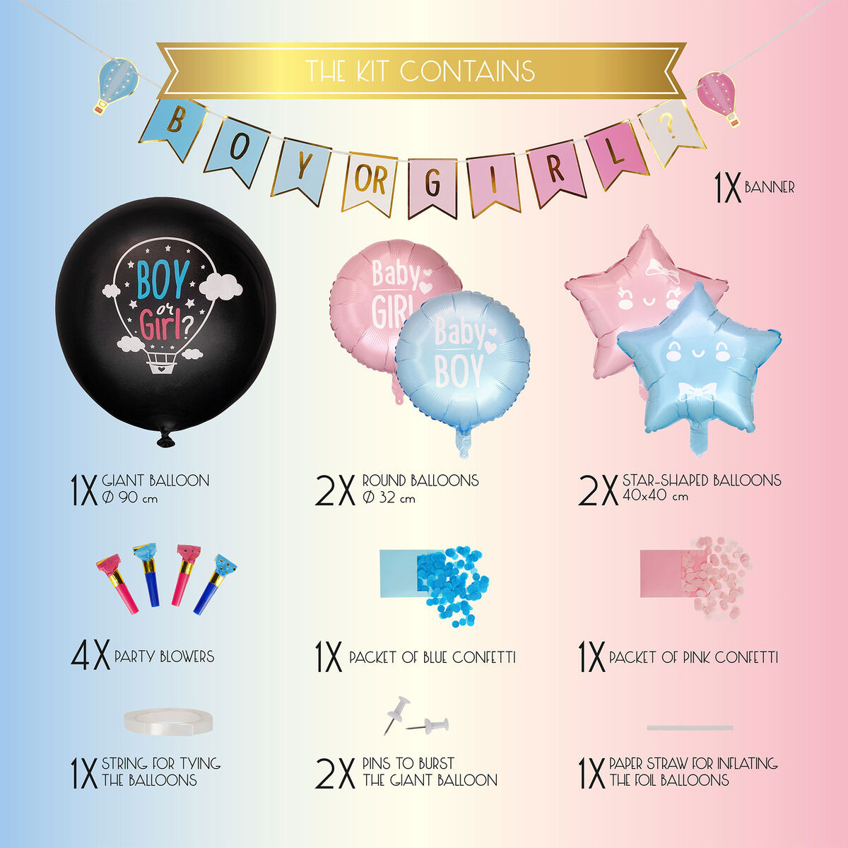 Kit Revelação De Género Do Bebe Legami Grk0001 ( Imagem 3 de 4 ) - Preview