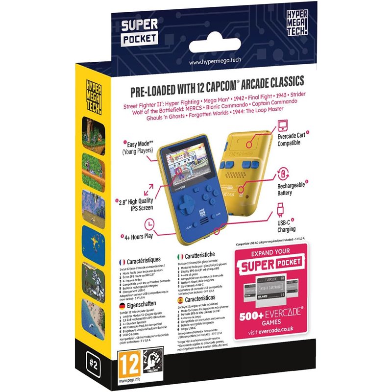 Consola Portátil Retro - Evercade Super Pocket: Capcom Edition (12 Jogos Incluídos) ( Imagem 4 de 4 ) - Preview