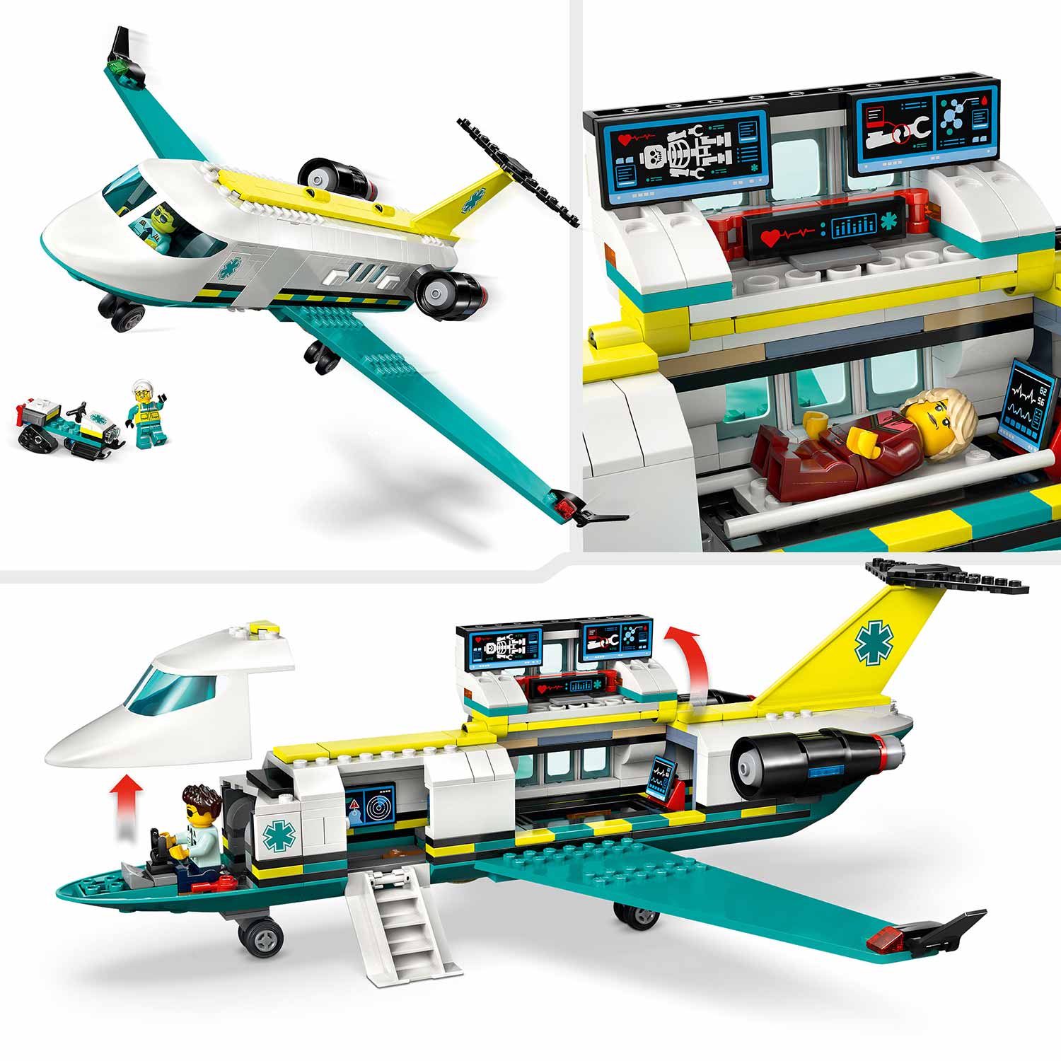 Lego City Aviao De Ambulancia Aerea De Emergencia 60465 ( Imagem 3 de 4 ) - Preview
