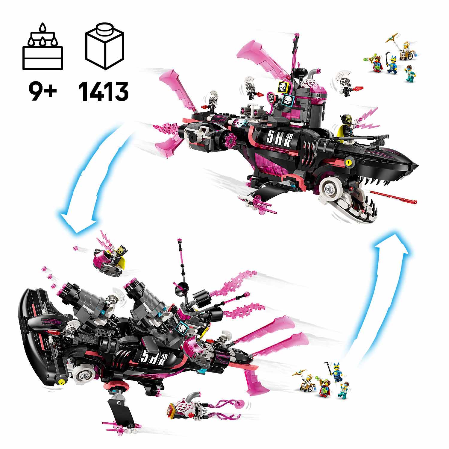 Lego Dreamzzz Submarino Tubarao Dos Pesadelos 71500 ( Imagem 4 de 4 ) - Preview