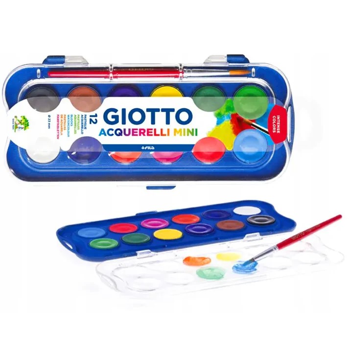 Aguarelas Giotto Acquerelli Mini 12 cores 23 mm ( Imagem 3 de 5 ) - Preview
