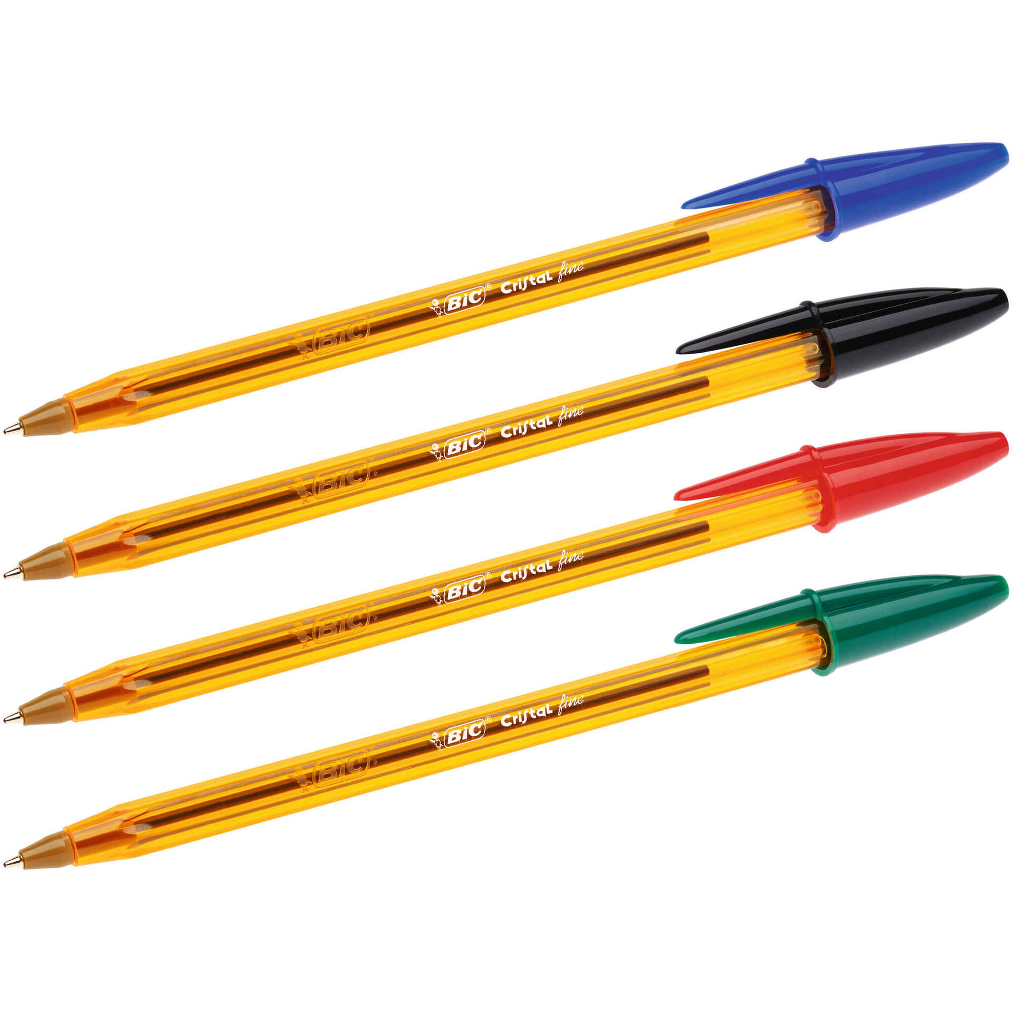 Esferográfica BIC Cristal Fine 4 unidades Cor azul preto vermelho e verde ( Imagem 2 de 2 ) - Preview