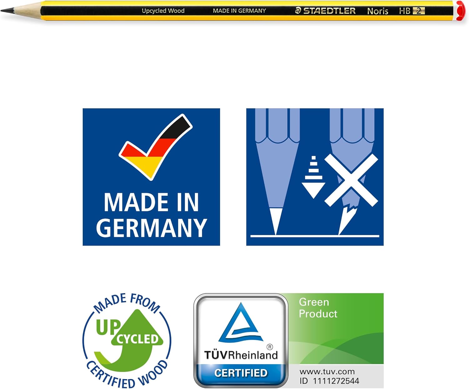 Lapis Grafite Staedtler Noris Pack com 3 unidades H/HB/B ( Imagem 4 de 4 ) - Preview