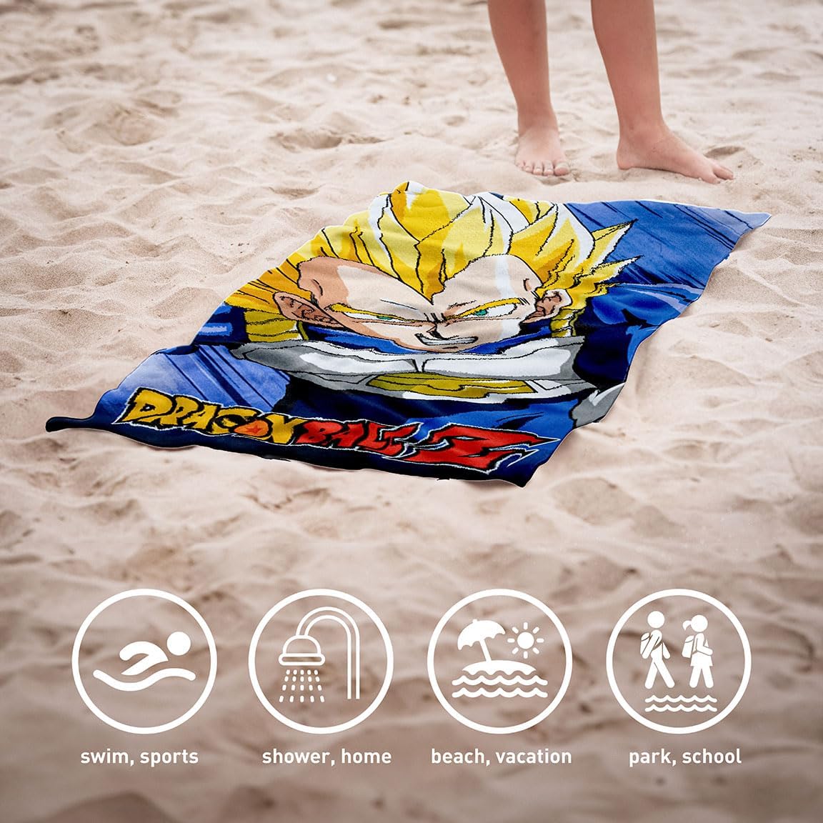 Microfiber Beach Towel - Dragon Ball Z: Vegeta ( Imagem 3 de 3 ) - Preview