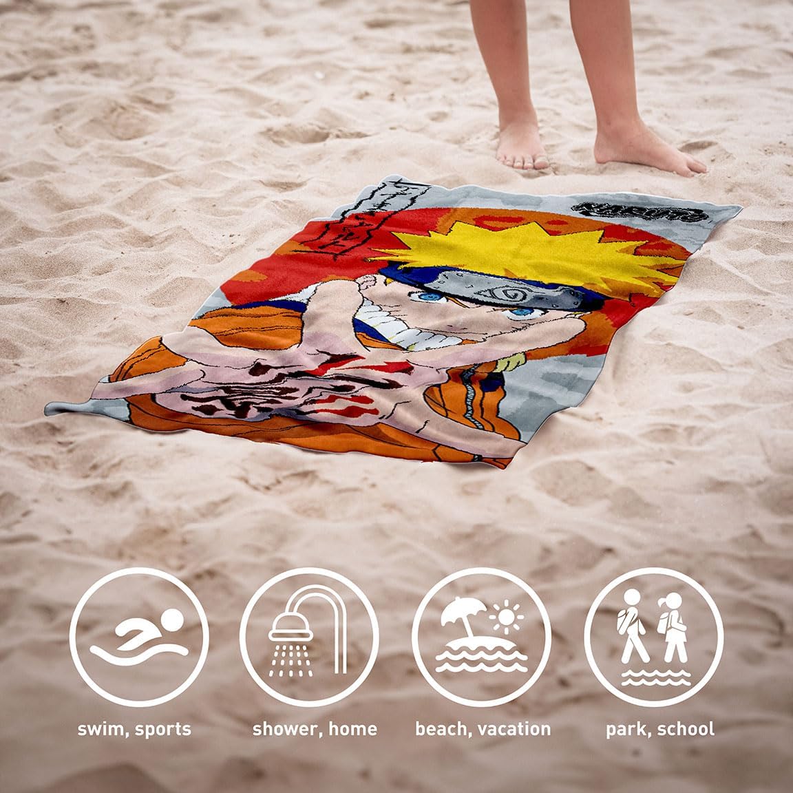 Microfiber Beach Towel - Naruto Uzumaki ( Imagem 3 de 3 ) - Preview