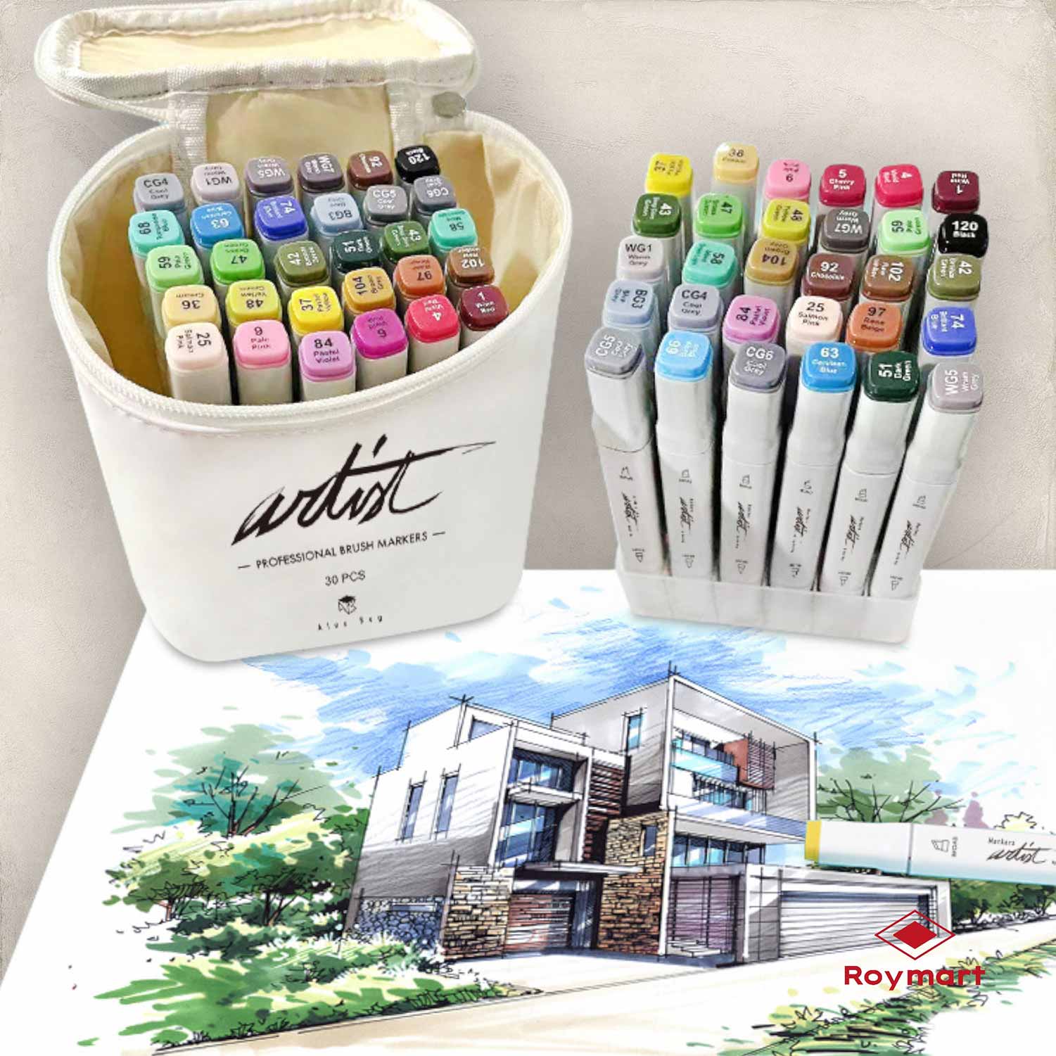 Marcador Artist By Alex Bog 2 Pontas 30 Cores Roymart Ab-1230 ( Imagem 2 de 4 ) - Preview