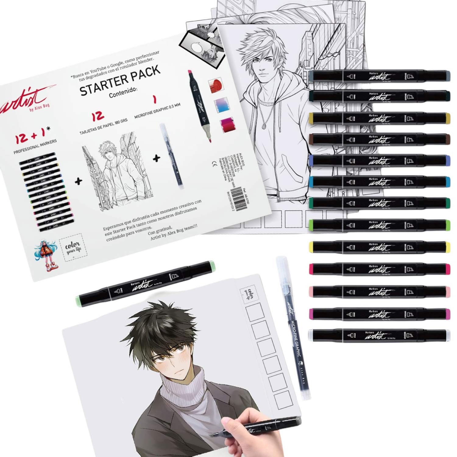 Pack Iniciacao De Manga Artist By Alex Bog 26 Pecas Roymart Ab-0790 ( Imagem 2 de 4 ) - Preview