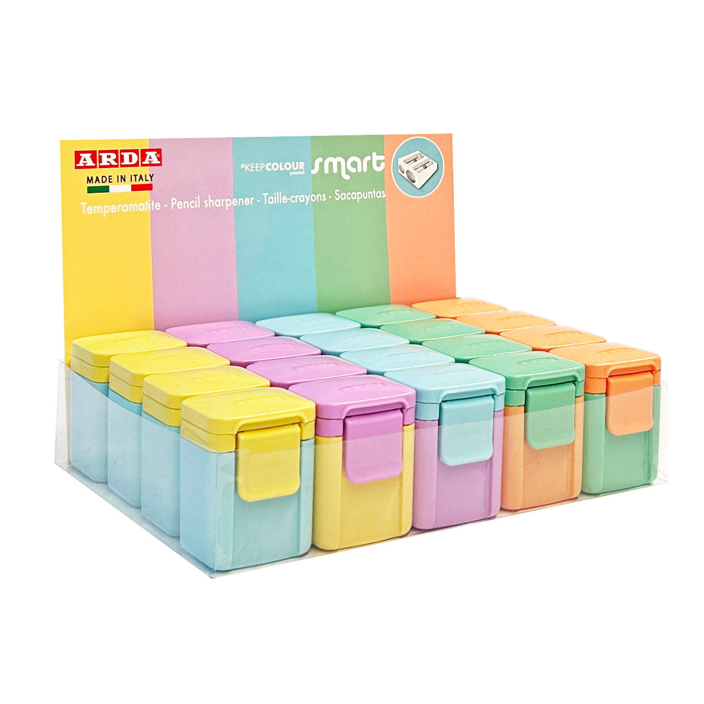 Afia Dupla Com Depósito Arda Smart Pastel Bicolor Sortido Te804Psc ( Imagem 2 de 2 ) - Preview