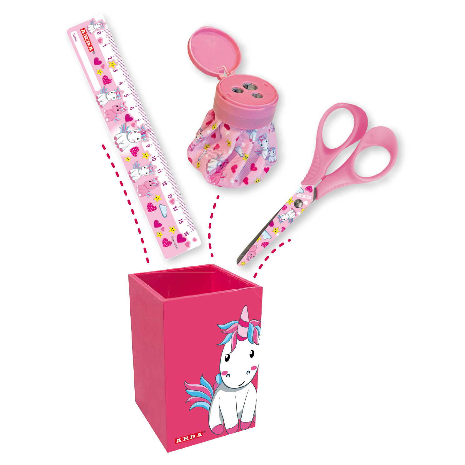 Conjunto Escolar 4 Pecas Arda Fancy Sortido 319Fansc ( Imagem 2 de 3 ) - Preview