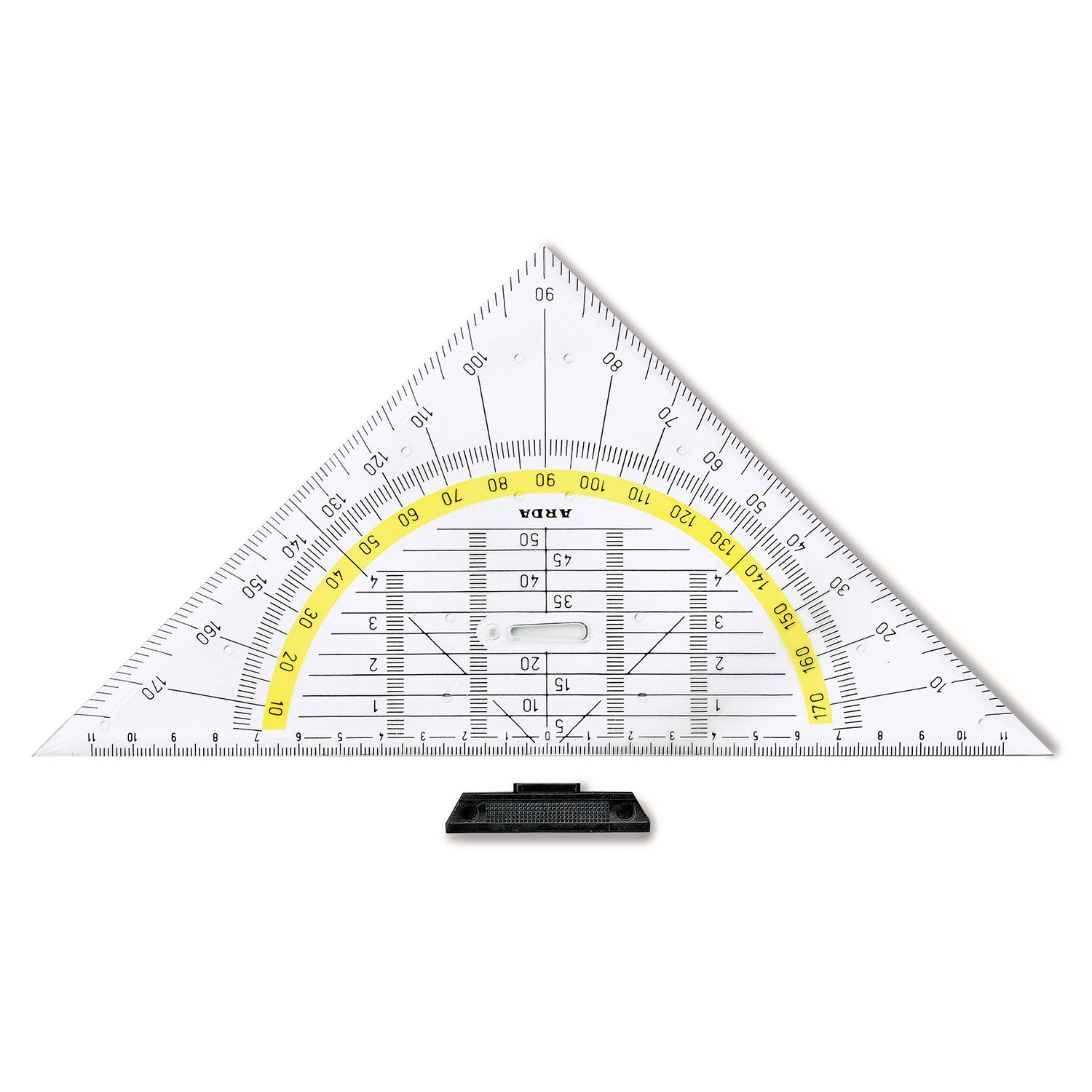 Esquadro Geometrico Arda Uni 45º/25Cm Com Pega Removivel Blister Geo401Pss ( Imagem 2 de 2 ) - Preview