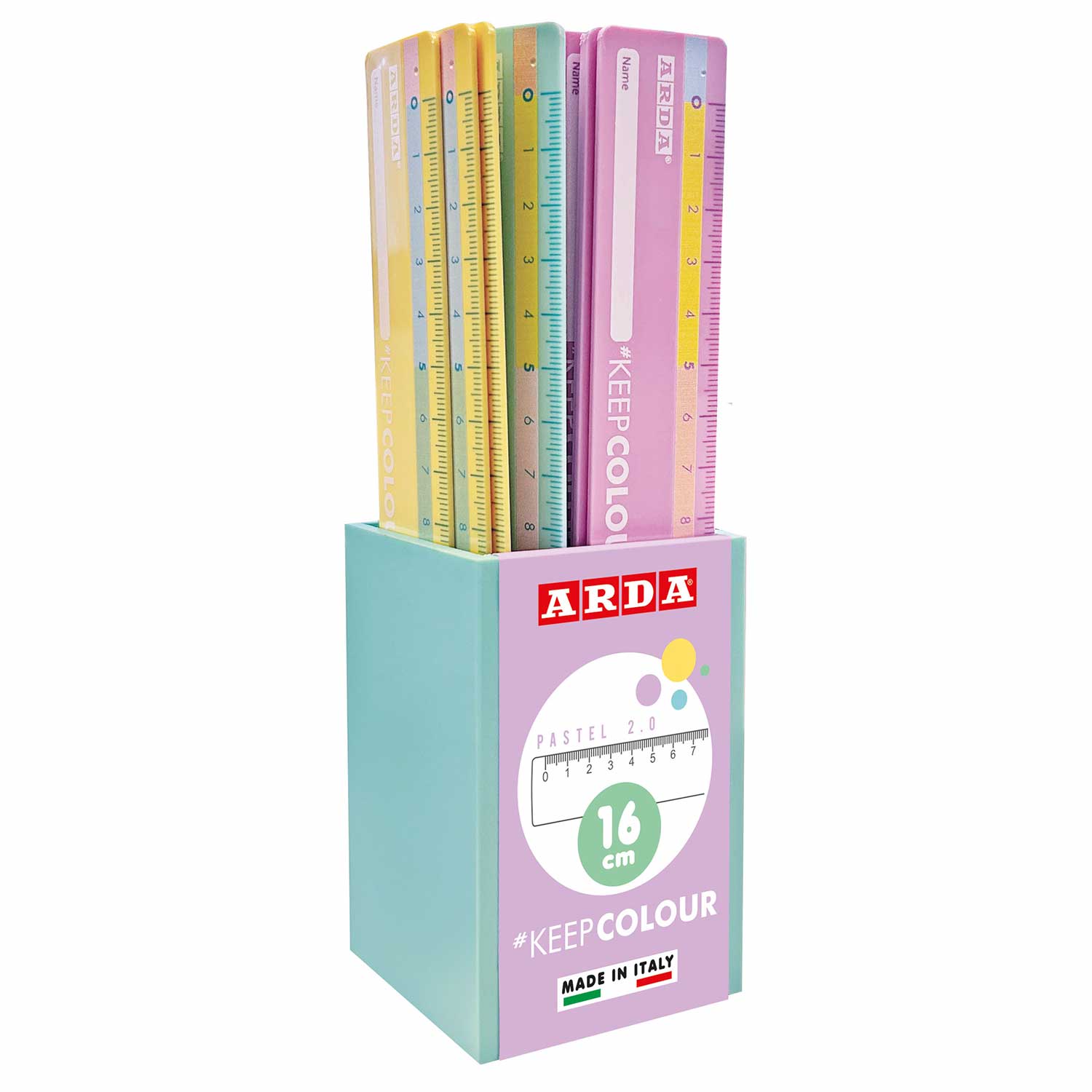 Régua Arda Keep Colour 16Cm Cores Pastel Sortido R17Pbar ( Imagem 2 de 2 ) - Preview