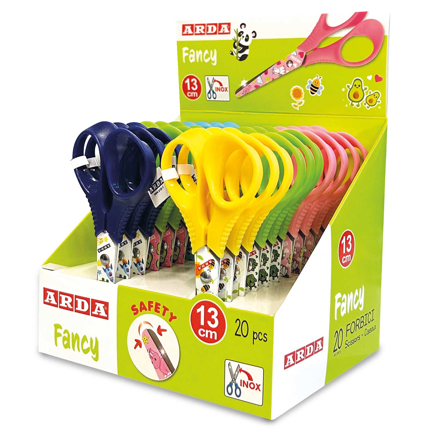 Tesoura Escolar 13Cm Redonda Arda Fancy Fb1315Sf ( Imagem 2 de 2 ) - Preview