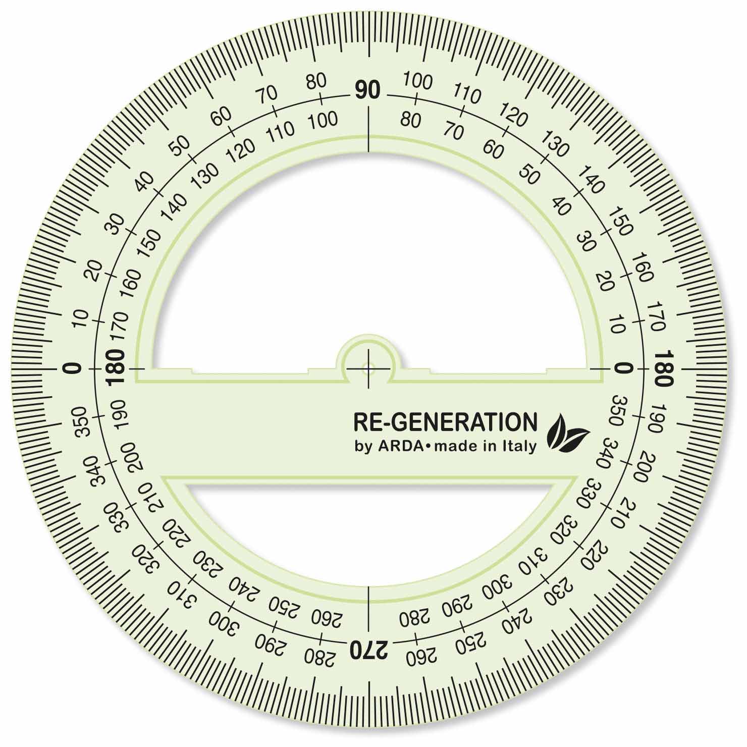 Transferidor Arda Re-Generation 360 Graus 12Cm Blister Re36012 ( Imagem 2 de 2 ) - Preview