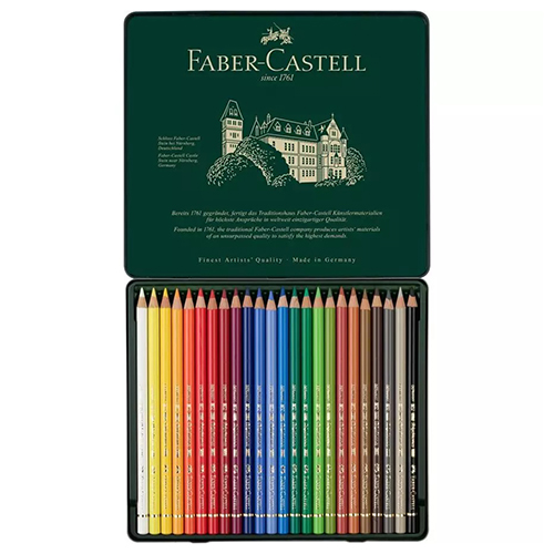 Caixa metálica com 24 Lápis de cor Polychromos Faber Castell ( Imagem 2 de 2 ) - Preview