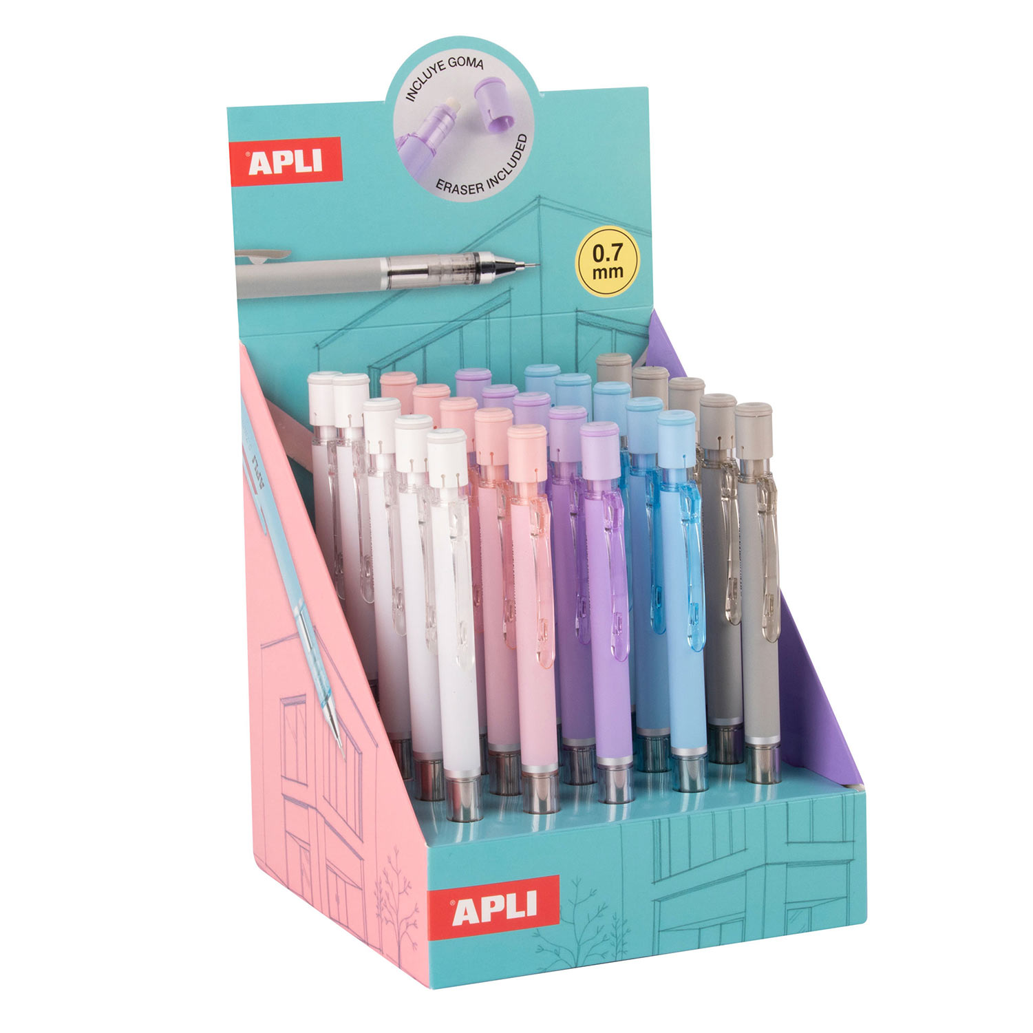 Lapiseira Apli Agita 0,7Mm Sortido 20273 ( Imagem 2 de 3 ) - Preview