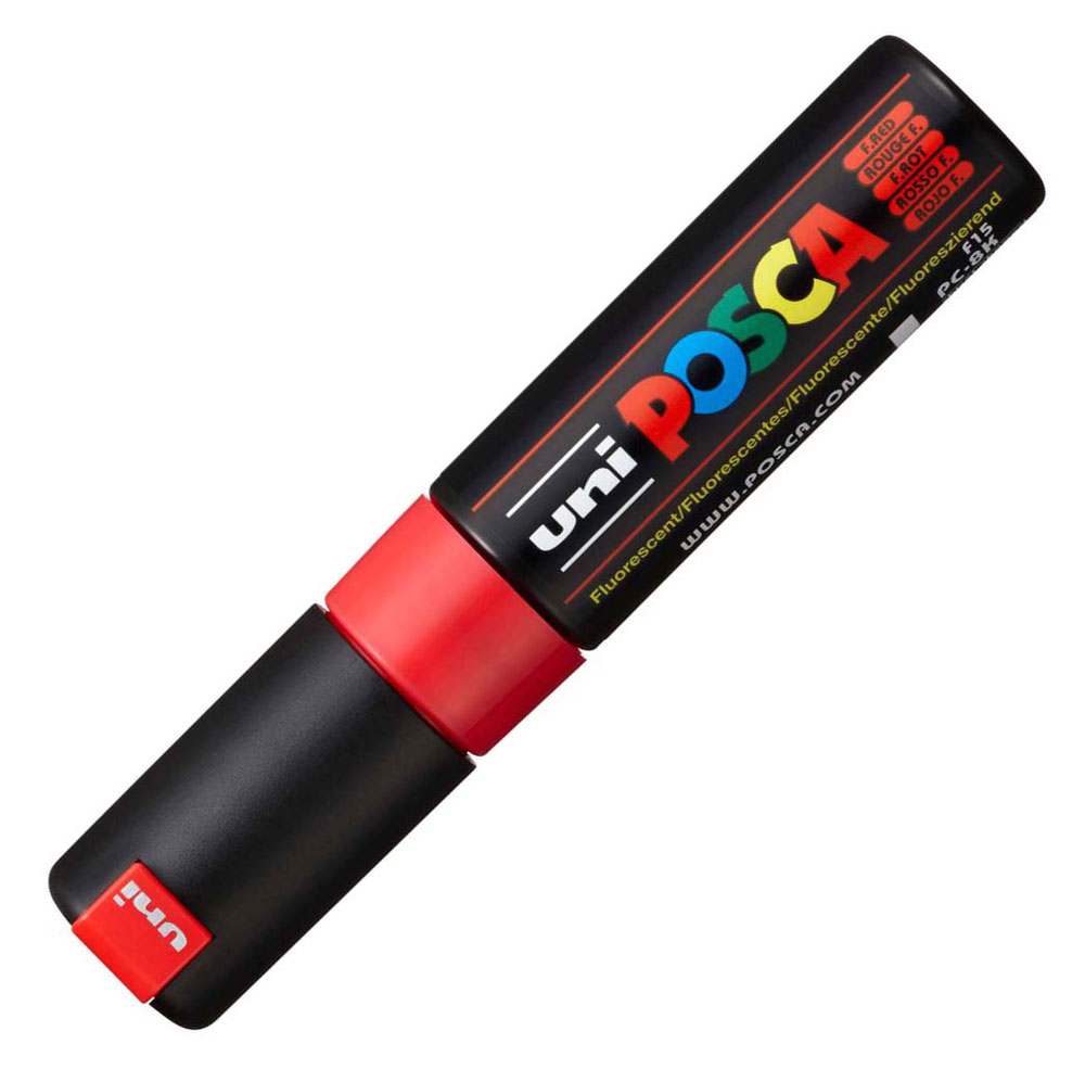 Marcador Uni Posca Pc-8K Grosso 8Mm Vermelho Fluorescente ( Imagem 2 de 2 ) - Preview