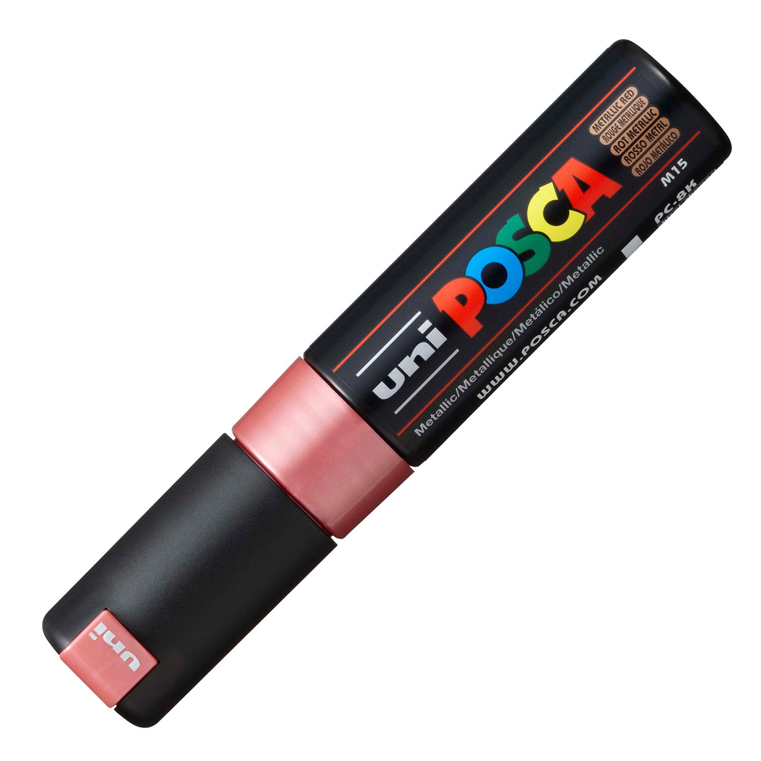 Marcador Uni Posca Pc-8K Grosso 8Mm Vermelho Metalico M15 ( Imagem 2 de 2 ) - Preview