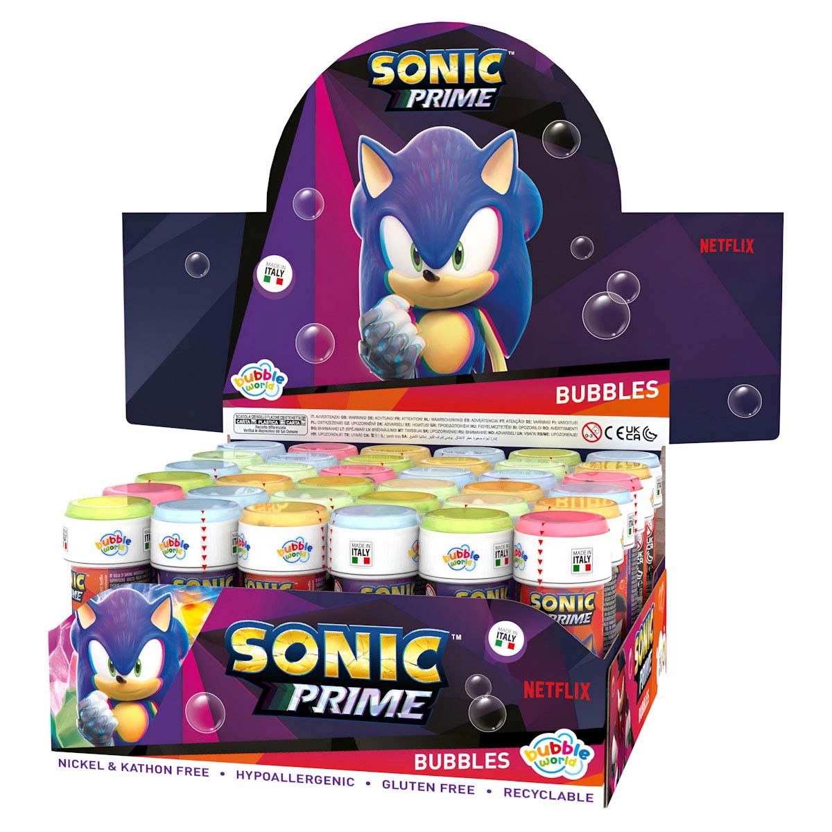Bolas De Sabão Bubble World Sonic 60Ml Sortido 77339 ( Imagem 2 de 2 ) - Preview