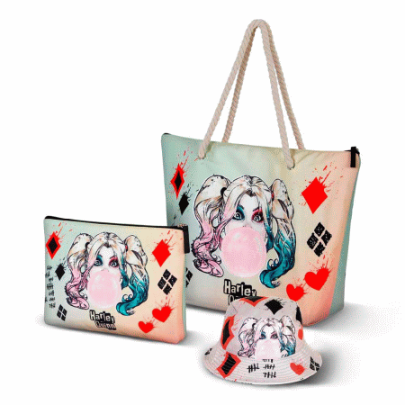 DC Comics Harley Quinn Mad Love Children's Bucket Hat, Beige ( Imagem 2 de 4 ) - Preview