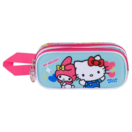 Sanrio Hello Kitty Friendship Estojo Duplo 3D, Azul ( Imagem 3 de 3 ) - Preview