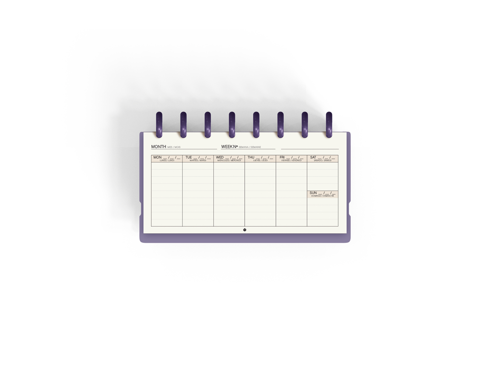 Planificador carchivo ingeniox my week check list my week semanal malva 105x210 mm ( Imagem 3 de 7 ) - Preview