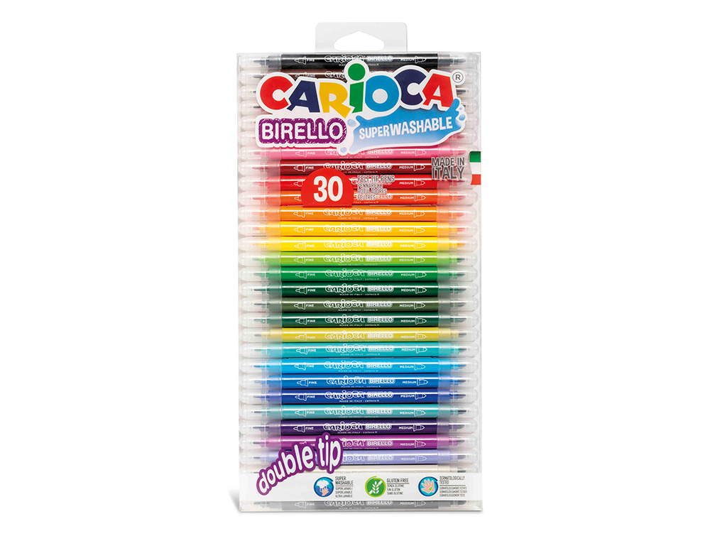 Marcador Escolar Carioca Birello 2 Pontas 42841 Cx C/30 ( Imagem 2 de 3 ) - Preview