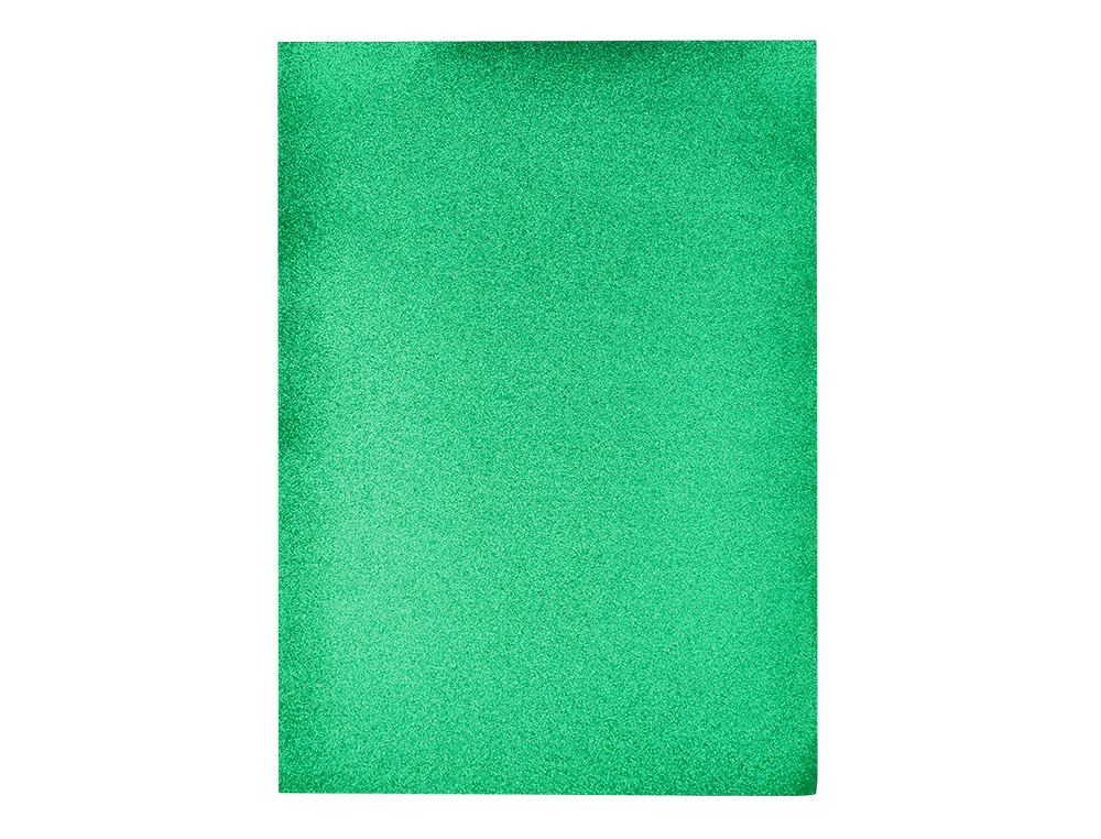 Goma eva com purpurina liderpapel 50x70cm 60gr espessura 2mm verde ( Imagem 2 de 9 ) - Preview