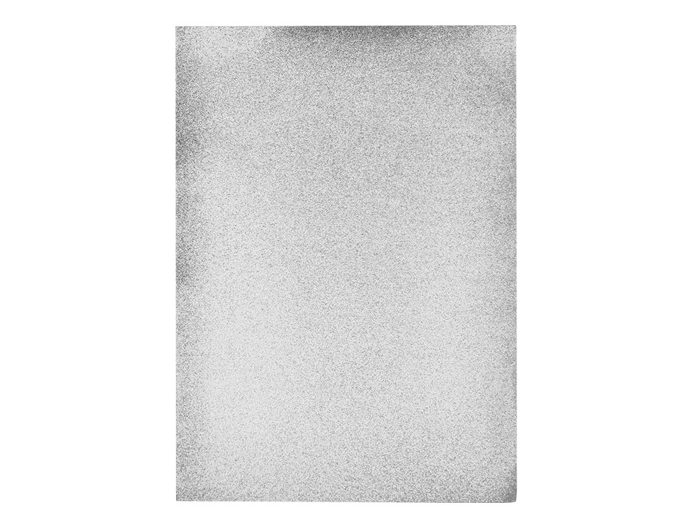 Goma eva com purpurina liderpapel 50x70cm 60gr espessura 2mm prata ( Imagem 2 de 9 ) - Preview