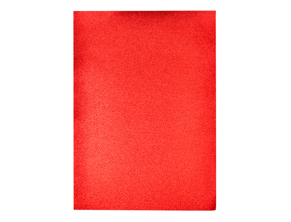 Goma eva com purpurina liderpapel 50x70cm 60gr espessura 2mm vermelho (10 unidades) ( Imagem 2 de 9 ) - Preview