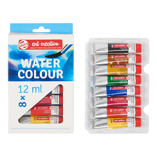 Caixa 8 Tubos Tinta Aguarela Talens 12ml ( Imagem 2 de 2 ) - Preview