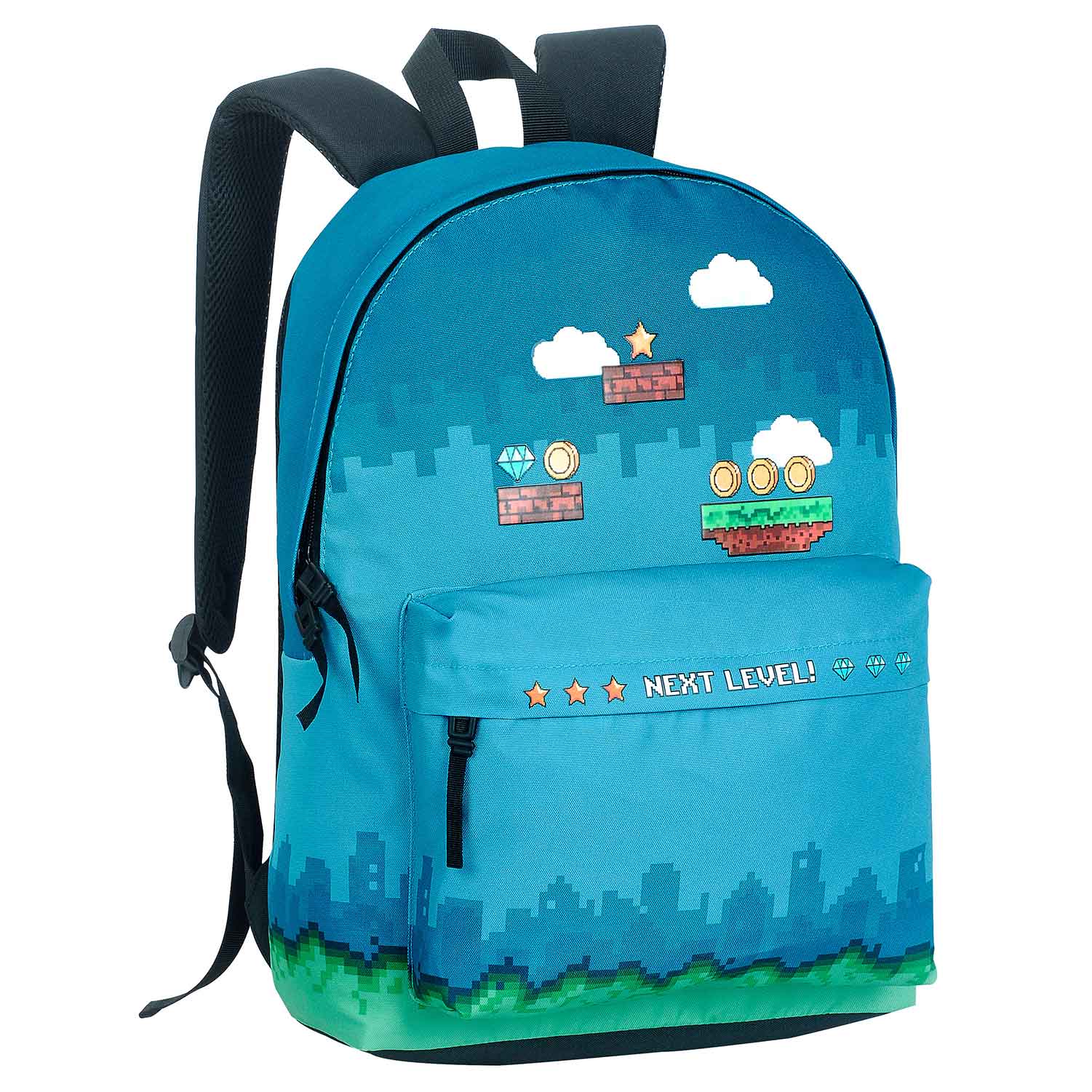 Mochila Unkeeper Pixel Cyan 2024 44X33X14Cm Adaptável A Trolley 65341 ( Imagem 2 de 3 ) - Preview