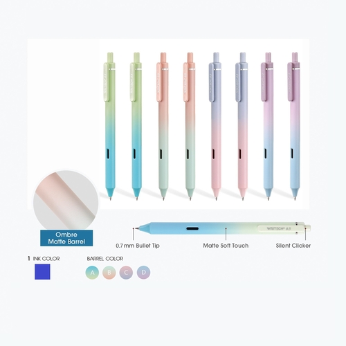 Pack 4 Esferográficas Writech Ombre Gel Sortido ( Imagem 2 de 2 ) - Preview
