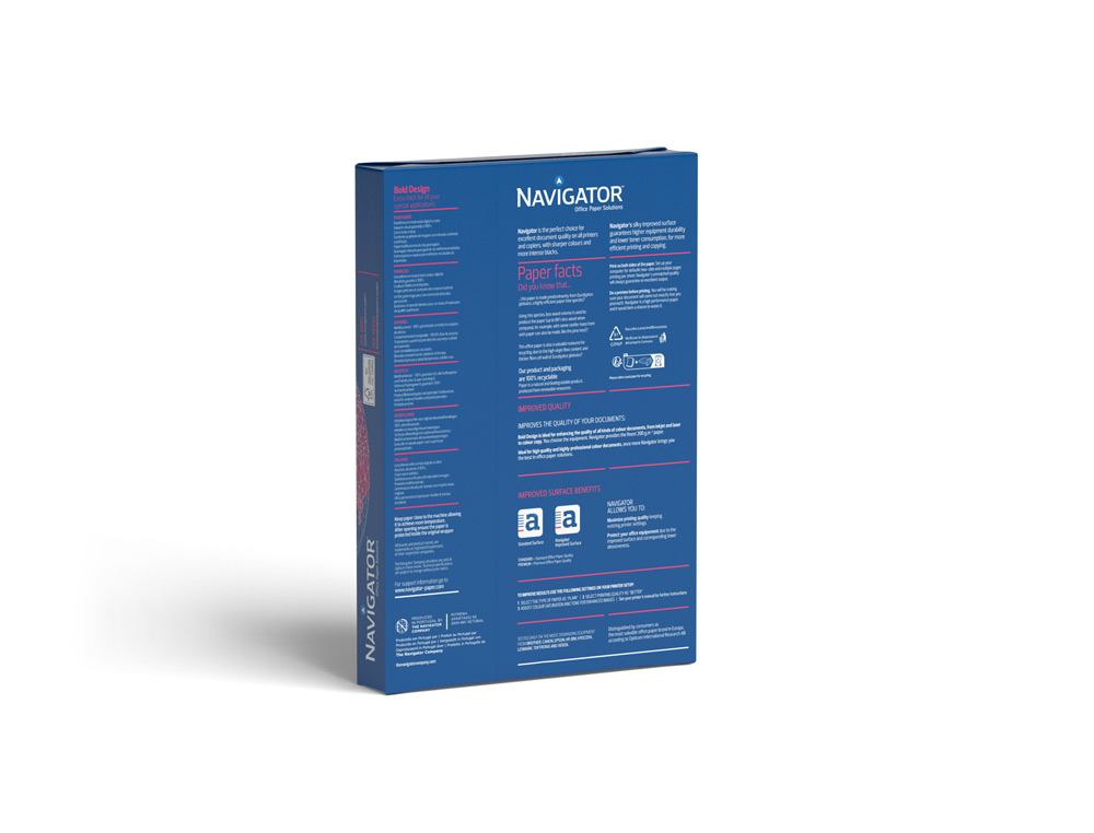 Papel fotocopiadora navigator bold design din a4 200 gr paquete de 150 hojas ( Imagem 3 de 3 ) - Preview