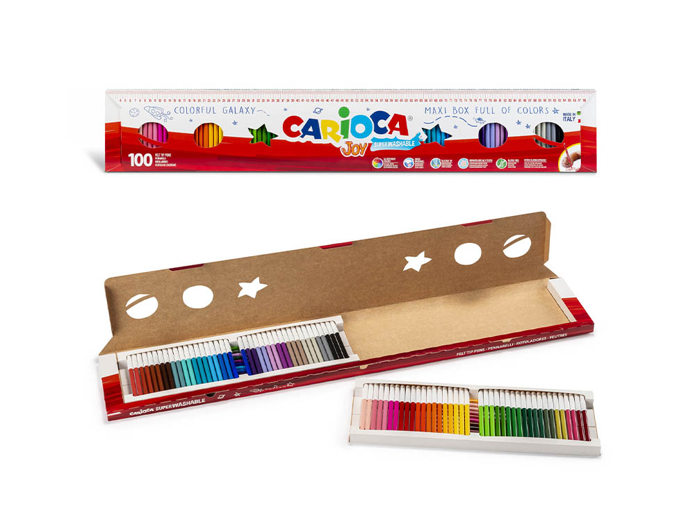 Marcador Escolar Carioca Coloring Joy Metro 41019 Cx C/100 ( Imagem 2 de 5 ) - Preview