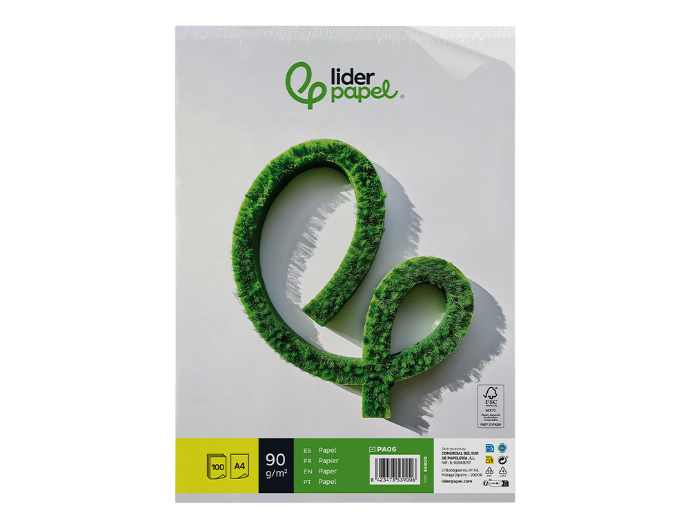 Papel liderpapel 90 gr din a4 pack de 100 folhas ( Imagem 4 de 14 ) - Preview