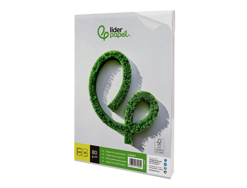 Papel liderpapel din a4 80gr pack de 500 folhas branco microperfurado em tres partes iguais ( Imagem 3 de 8 ) - Preview