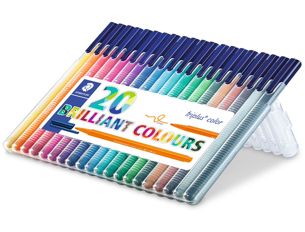 Canetas STAEDTLER Triplus Color 323 1mm caixa com 20 cores Sb20 ( Imagem 2 de 3 ) - Preview