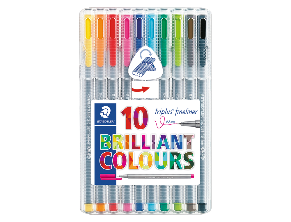 STAEDTLER - 10 TRIPLUS FINELINER - 334 SB1010 ( Imagem 2 de 2 ) - Preview