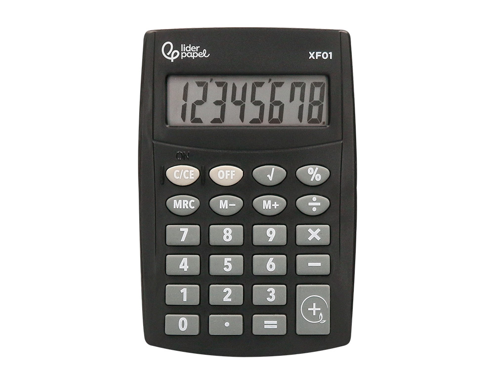 Calculadora liderpapel de bolso xf01 8 digitos pilhas cor preto 99x64x9 mm ( Imagem 4 de 11 ) - Preview