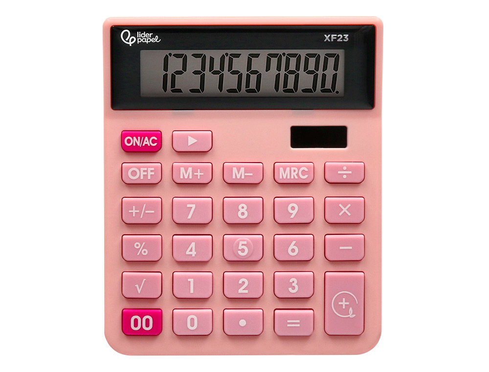 Calculadora liderpapel de secretaria xf23 10 digitos solar e pilhas cor rosa 127x105x24 mm ( Imagem 4 de 14 ) - Preview