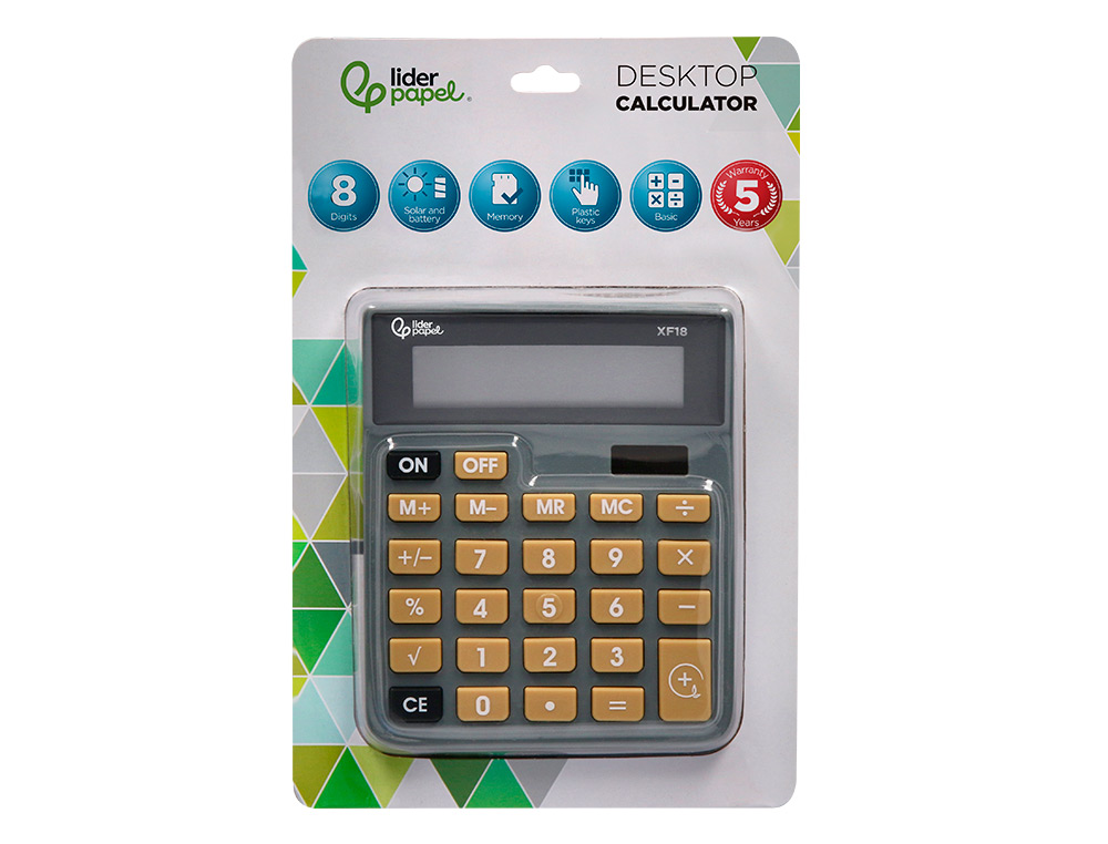 LIDERPAPEL - CALC. SEC. 8 DGT XF18 - 163483 ( Imagem 2 de 13 ) - Preview