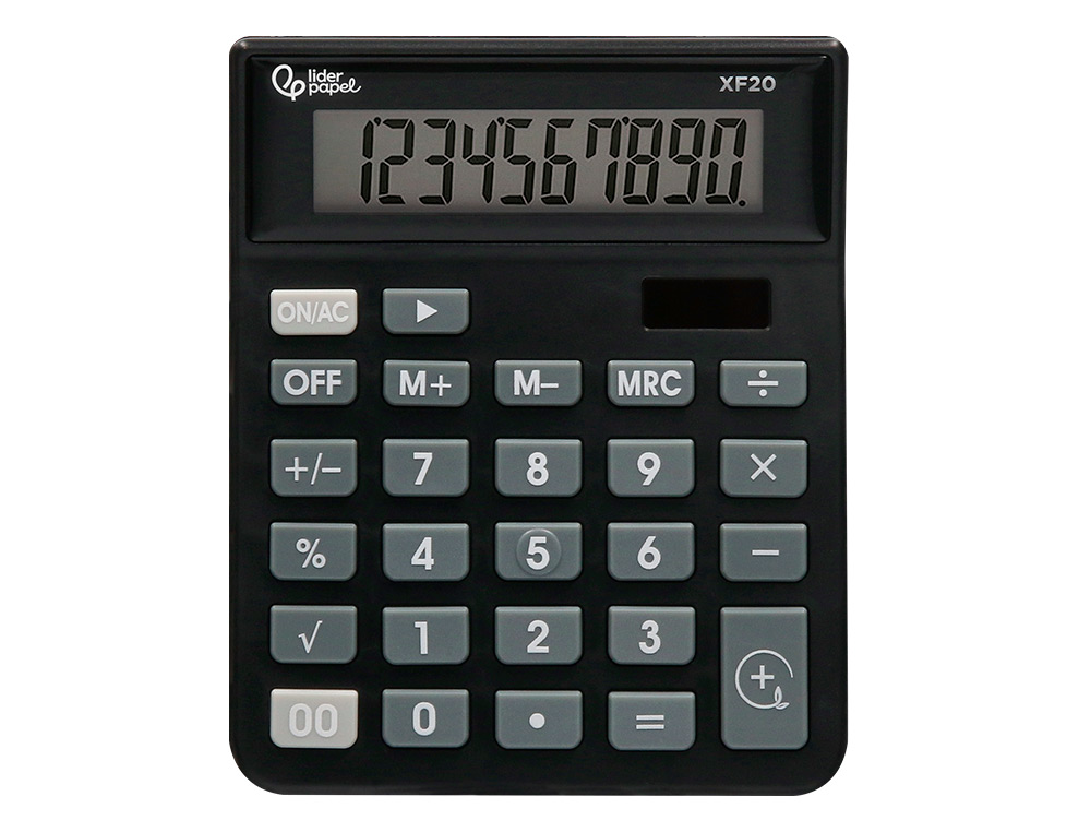 Calculadora liderpapel de secretaria xf20 10 digitos solar e pilhas cor preto 127x105x24 mm ( Imagem 4 de 13 ) - Preview