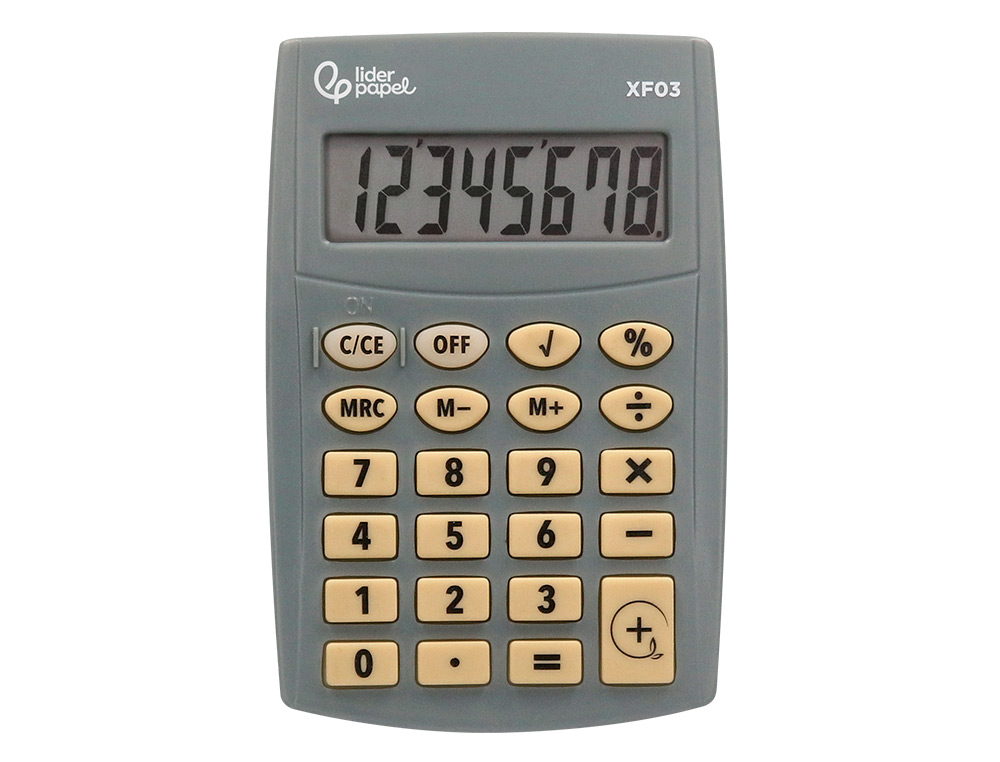 Calculadora liderpapel de bolso xf03 8 digitos pilhas cor cinza 99x64x9 mm ( Imagem 4 de 11 ) - Preview