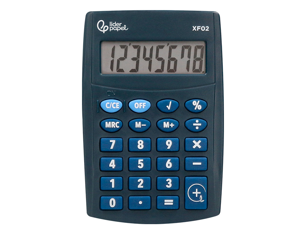 Calculadora liderpapel de bolso xf02 8 digitos pilhas cor azul 99x64x9 mm ( Imagem 4 de 11 ) - Preview