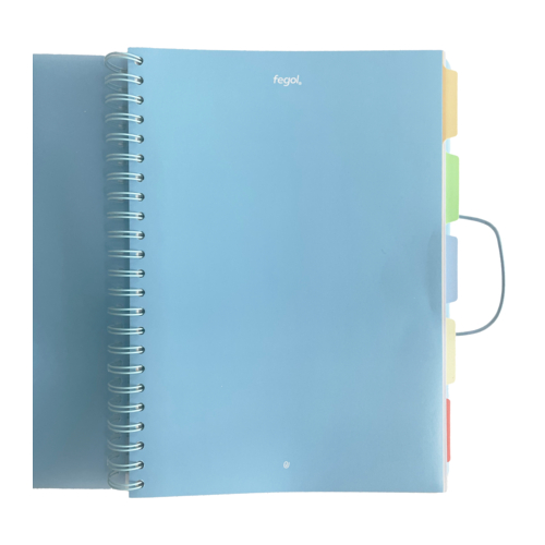 Caderno Fegol For All Pastel Capa PP e 5 Divisórias ( Imagem 2 de 3 ) - Preview
