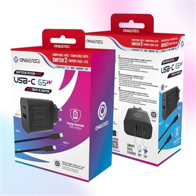 Oniverse Adaptador de Corrente - 65W USB-C 1.5m (Nintendo Switch 2) ( Imagem 2 de 2 ) - Preview