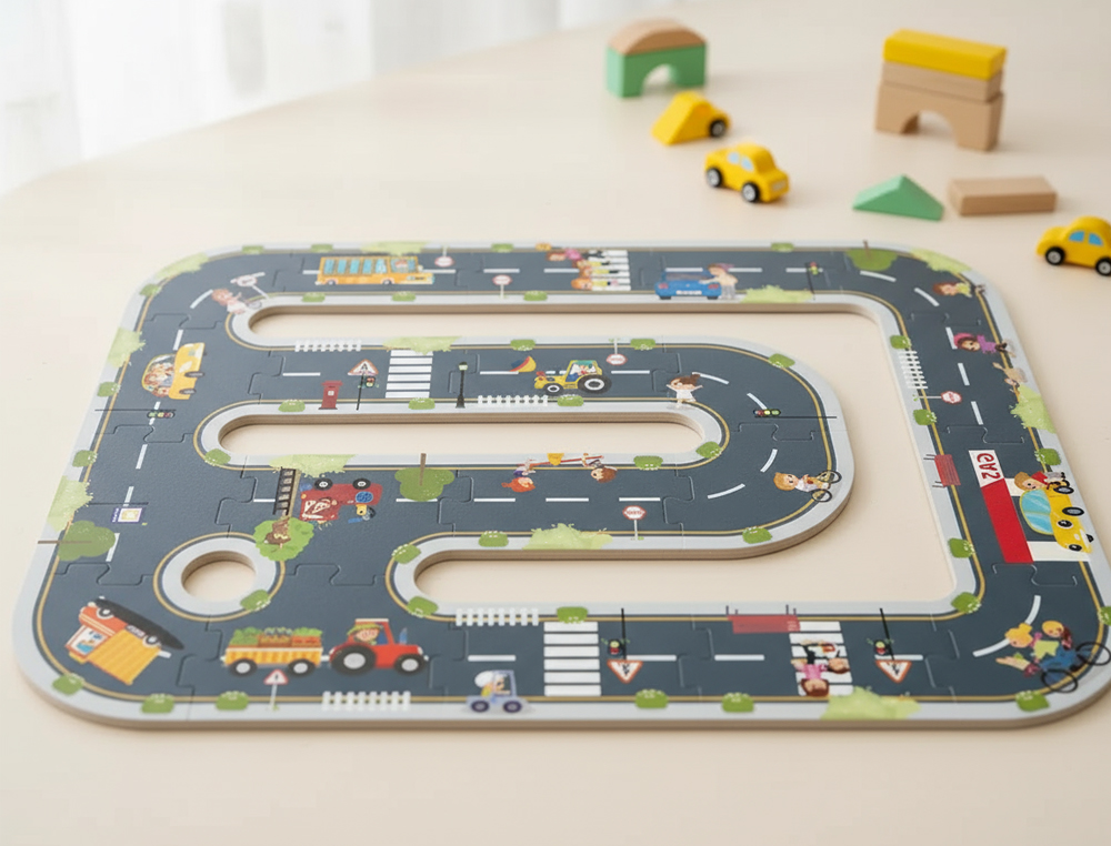 Puzzle infantil imaginovo madeira cidade rodoviaria +3 anos 21 pecas 22x22x6,4cm ( Imagem 2 de 3 ) - Preview