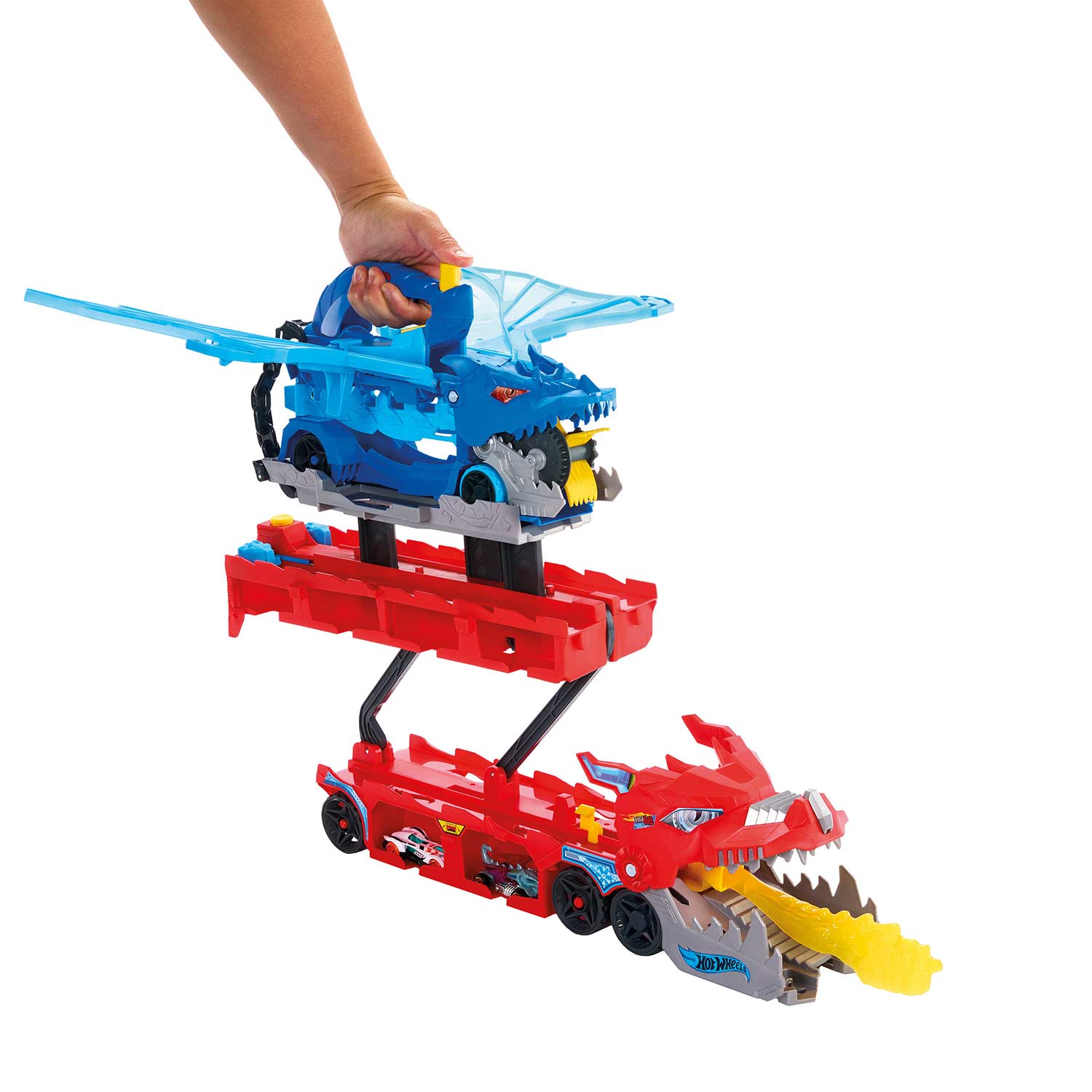 Hot Wheels City Dragao Duplo Supremo Transportador Mattel Jbm72 ( Imagem 4 de 4 ) - Preview