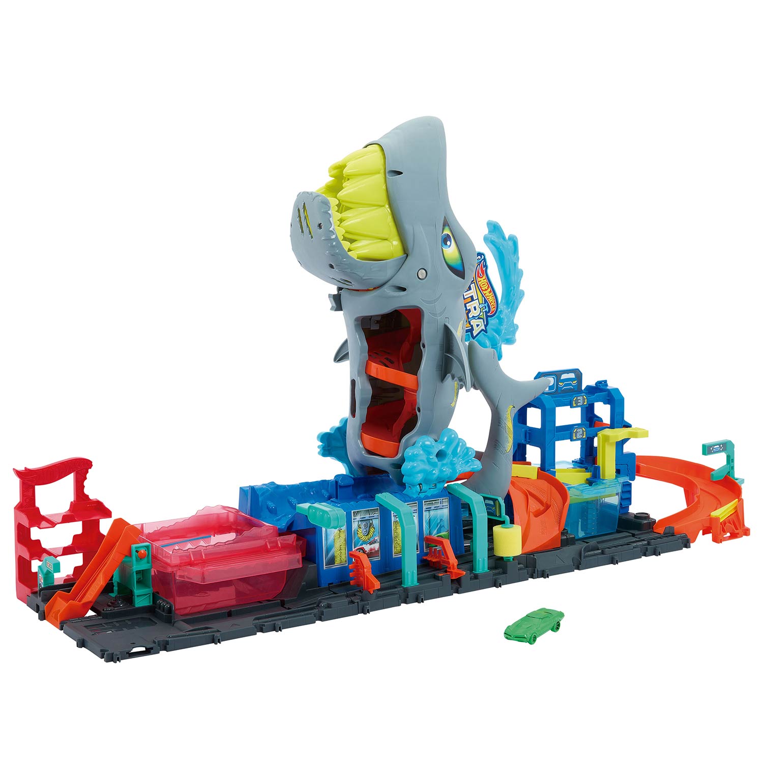 Hot Wheels City Pista De Lavagem Mega Tubarao Mattel Htn82 ( Imagem 2 de 4 ) - Preview